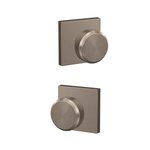 Schlage Custom FC172BWE/COL Bowery Dummy Knobset with Collins Decorative Rosette (2 Single Dummies)