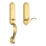 Baldwin FDELIXCURLEBE Reserve Elizabeth Full Dummy Handleset with Curve Lever and Elizabeth Escutcheon For Left Handed Doors