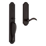 Baldwin FDELKXARCRRAE Reserve Elkhorn Full Dummy Handleset with Arch Lever and Rustic Arched Escutcheon For Right Handed Doors