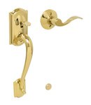 Schlage FE285 CAM/ACC Camelot Lower Handleset with Accent Lever for Left Handed Doors
