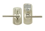 Schlage FE595 PLY/LAT Plymouth Keypad Flex-Lock Entry Leverset with Latitude Lever