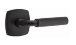 Emtek R-Bar Knurled 5306 SD Select Brass Single Dummy Lever with Urban Modern Rosette for Left Handed Doors product