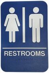Don-Jo HS907 Men / Women ADA Blue Bathroom Sign