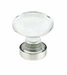 Emtek 86401 Crystal Hampton Cabinet Knob 1-1/4 Inch Diameter