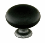 Emtek 86072 Porcelain Madison Black Cabinet Knob 1-1/4 Inch Diameter