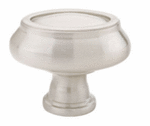Emtek 86304 Brass Geometric Oval Cabinet Knob 1-1/4 Inch Diameter