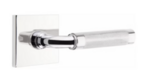 Emtek R-Bar Knurled 5050 SD Select Brass Single Dummy Lever with Square Rosette for Left Handed Doors product