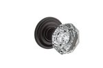 Baldwin PS.CRY.TRR Reserve Crystal Passage Knobset with Traditional Round Rosette