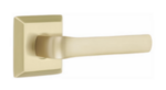 Emtek Spencer 8531 Brass Modern Single Dummy Lever with Quincy Rosette for Left Handed Doors