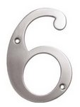 Deltana RN6-6U Solid Brass 6 Inch House Number &quot;6&quot;