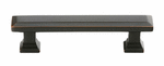 Emtek 86299 Brass Geometric Rectangular Cabinet Pull 3 Inch Center-to-Center