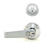 Schlage S251RD-SAT Saturn Entrance Door Lever Set with Full Size Interchangeable Core