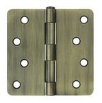 Deltana S44R4 Residential 4 Inch x 4 Inch Steel Hinge with 1/4 Inch Radius Corners (Sold in Pairs)