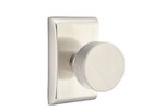 Emtek Round 5111 Brass Modern Passage Knobset with Neos Rosette