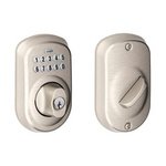 Schlage BE365 PLY Plymouth Single Cylinder Electronic Keypad Deadbolt