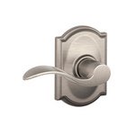Schlage F10ACC/CAM Accent Passage Leverset with Camelot Decorative Rosette