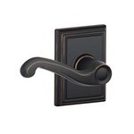 Schlage F10FLA/ADD Flair Passage Leverset with Addison Decorative Rosette