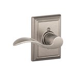 Schlage F170ACC/ADD LH Accent Single Dummy Left Handed Lever with Addison Decorative Rosette