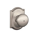 Schlage F40PLY/CAM Plymouth Privacy Knobset with Camelot Decorative Rosette