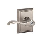 Schlage F51ACC/ADD Accent Keyed Entry Leverset with Addison Decorative Rosette