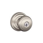 Schlage F51AND/AND Andover Keyed Entry Knobset with Andover Decorative Rosette