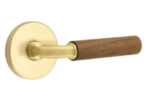 Emtek R-Bar Dark Walnut 5059 Select Brass Full Dummy Leverset with Disk Rosette product