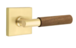 Emtek T-Bar Dark Walnut 5110 Select Brass Passage Leverset with Square Rosette for Right Handed Doors product