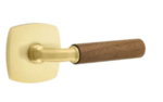 Emtek R-Bar Dark Walnut 5306 SD Select Brass Single Dummy Lever with Urban Modern Rosette for Right Handed Doors product