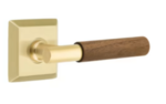 Emtek R-Bar Dark Walnut 8531 SD Select Brass Single Dummy Lever with Quincy Rosette for Left Handed Doors product
