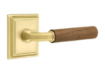 Emtek R-Bar Dark Walnut 8161 Select Brass Passage Leverset with Wilshire Rosette for Left Handed Doors product