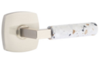 Emtek L-Square Light Terrazzo 5306 Select Brass Full Dummy Leverset with Urban Modern Rosette product