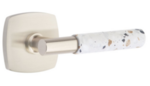 Emtek T-Bar Light Terrazzo 5306 Select Brass Full Dummy Leverset with Urban Modern Rosette product