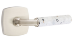 Emtek R-Bar Light Terrazzo 5326 Select Brass Privacy Leverset with Urban Modern Rosette for Right Handed Doors product