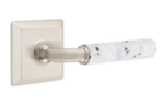 Emtek R-Bar Light Terrazzo 8231 Select Brass Privacy Leverset with Quincy Rosette for Right Handed Doors product
