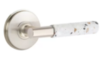 Emtek T-Bar Light Terrazzo 8510 Select Brass Full Dummy Leverset with Watford Rosette product