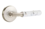 Emtek R-Bar Light Terrazzo 8510 SD Select Brass Single Dummy Lever with Watford Rosette for Right Handed Doors product