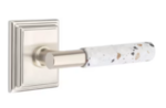 Emtek T-Bar Light Terrazzo 8561 Select Brass Full Dummy Leverset with Wilshire Rosette product