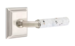 Emtek R-Bar Light Terrazzo 8261 Select Brass Privacy Leverset with Wilshire Rosette for Right Handed Doors product