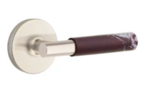 Emtek T-Bar Rosso Levanto Marble 5059 SD Select Brass Single Dummy Lever with Disk Rosette for Right Handed Doors product