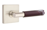 Emtek T-Bar Rosso Levanto Marble 5110 Select Brass Passage Leverset with Square Rosette for Left Handed Doors product
