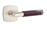 Emtek T-Bar Rosso Levanto Marble 5306 SD Select Brass Single Dummy Lever with Urban Modern Rosette for Left Handed Doors product