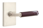 Emtek R-Bar Rosso Levanto Marble 5052 SD Select Brass Single Dummy Lever with Modern Rectangular Rosette for Right Handed Doors product