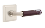 Emtek R-Bar Rosso Levanto Marble 8531 Select Brass Full Dummy Leverset with Quincy Rosette product