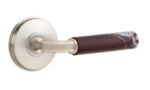 Emtek R-Bar Rosso Levanto Marble 8510 Select Brass Full Dummy Leverset with Watford Rosette product