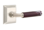 Emtek R-Bar Rosso Levanto Marble 8561 Select Brass Full Dummy Leverset with Wilshire Rosette product