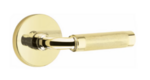Emtek R-Bar Knurled 5059 SD Select Brass Single Dummy Lever with Disk Rosette for Left Handed Doors product