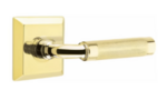 Emtek R-Bar Faceted 8531 Select Brass Full Dummy Leverset with Quincy Rosette product