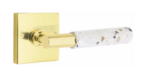 Emtek T-Bar Terrazzo 5050 SD Select Brass Single Dummy Lever with Square Rosette for Right Handed Doors product
