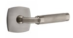 Emtek R-Bar Knurled 5326 Select Brass Privacy Leverset with Urban Modern Rosette for Left Handed Doors product