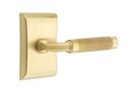 Emtek R-Bar Knurled 5051 Select Brass Full Dummy Leverset with Neos Rosette product